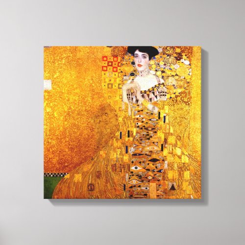 Gustav Klimt Portrait of Adele Bloch_Bauer Canvas Print