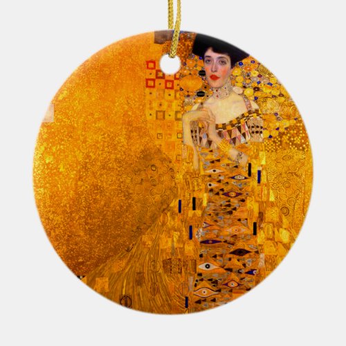 Gustav Klimt Portrait of Adele Bloch Bauer Ceramic Ornament