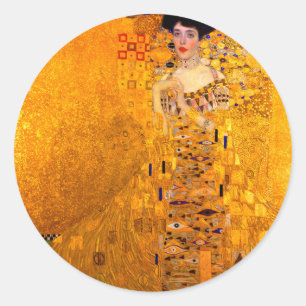 Gustav Klimt Portrait of Adele Bloch Bauer Classic Round Sticker