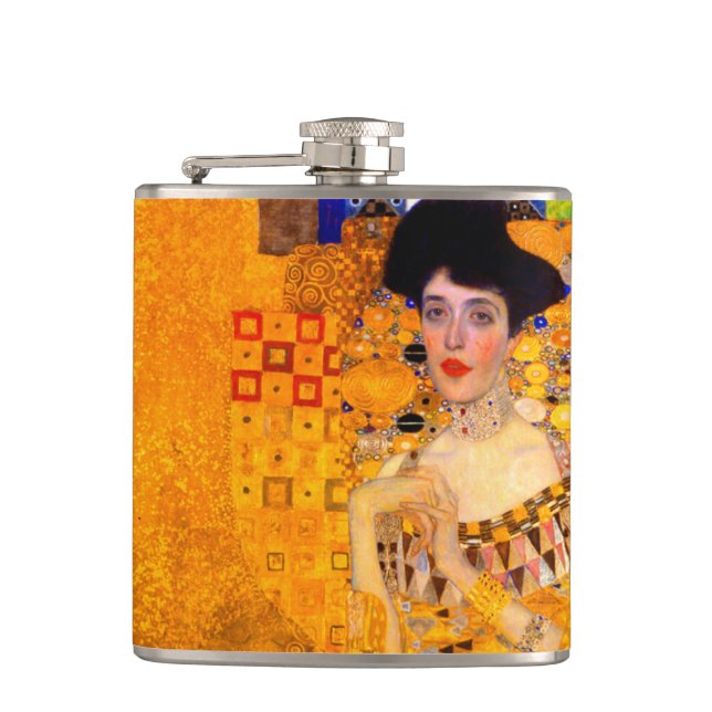 Gustav Klimt Portrait of Adele Bloch Bauer Flask (Front)
