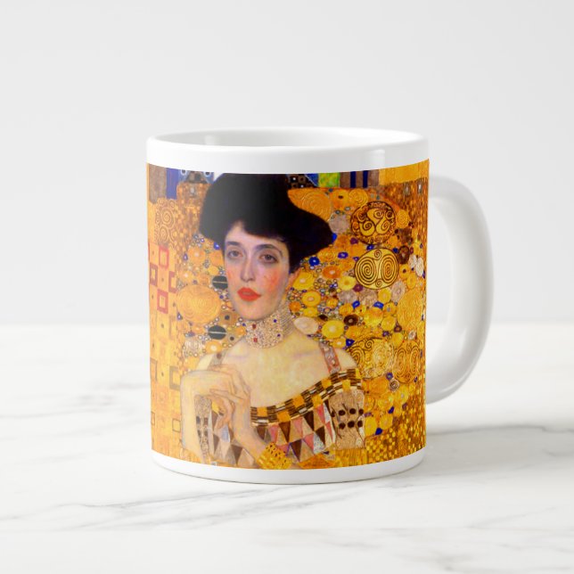 Gustav Klimt Portrait of Adele Bloch Bauer Giant Coffee Mug (Front Right)