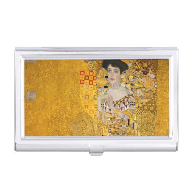 Gustav Klimt - Portrait of Adele Bloch-Bauer I Business Card Case (Front)