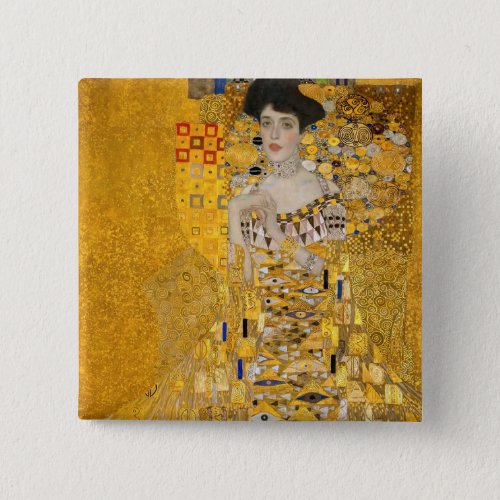Gustav Klimt _ Portrait of Adele Bloch_Bauer I Button