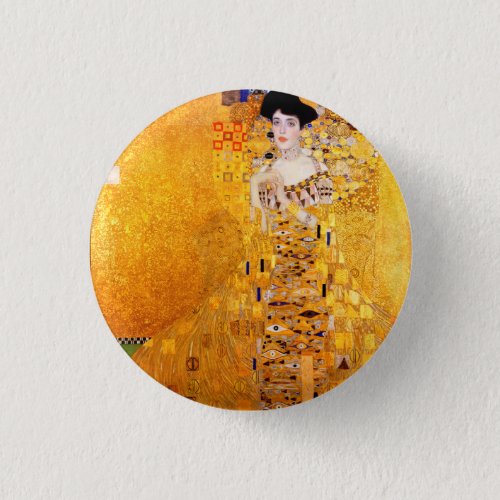 Gustav Klimt Portrait of Adele Bloch_Bauer I Button