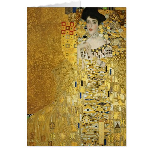 Gustav Klimt- Portrait of Adele Bloch-Bauer I Cards (Front)