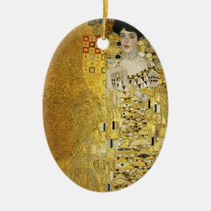 Gustav Klimt- Portrait of Adele Bloch-Bauer I Ceramic Ornament