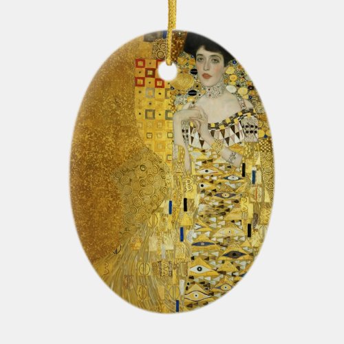Gustav Klimt_ Portrait of Adele Bloch_Bauer I Ceramic Ornament