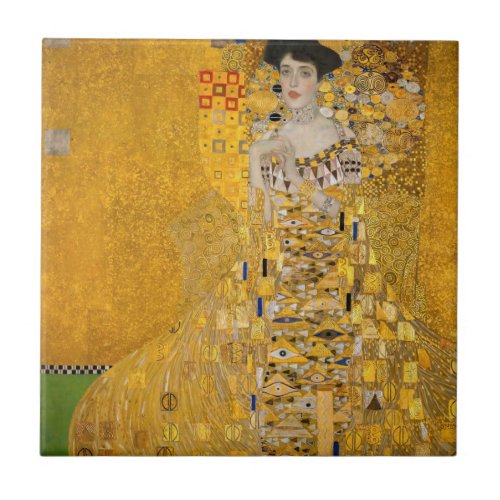 Gustav Klimt _ Portrait of Adele Bloch_Bauer I Ceramic Tile
