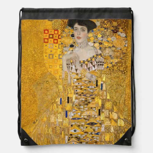 Gustav Klimt _ Portrait of Adele Bloch_Bauer I Drawstring Bag