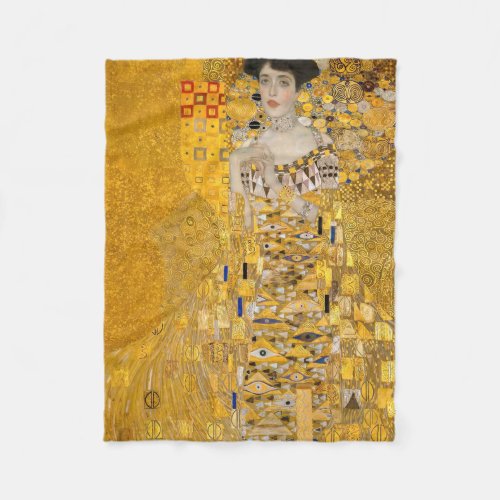 Gustav Klimt _ Portrait of Adele Bloch_Bauer I Fleece Blanket