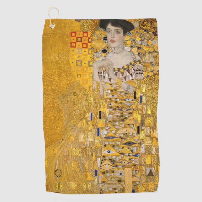 Gustav Klimt - Portrait of Adele Bloch-Bauer I Golf Towel (Front)
