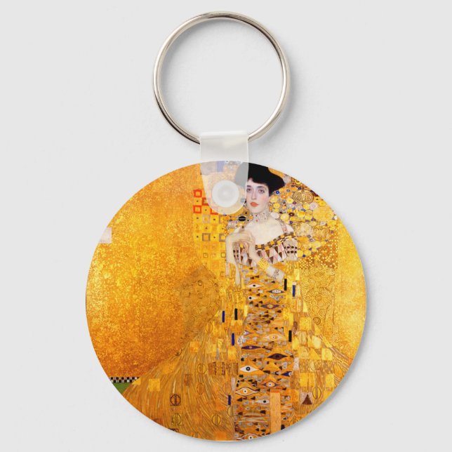 Gustav Klimt Portrait of Adele Bloch-Bauer I Keychain (Front)