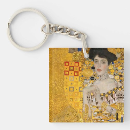 Gustav Klimt _ Portrait of Adele Bloch_Bauer I Keychain
