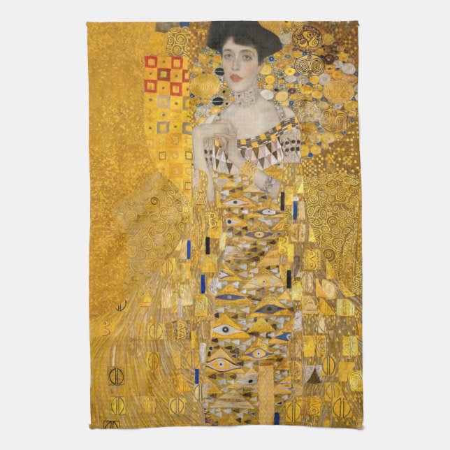 Gustav Klimt - Portrait of Adele Bloch-Bauer I Kitchen Towel (Vertical)