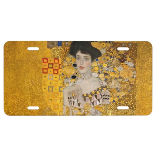 Gustav Klimt _ Portrait of Adele Bloch_Bauer I License Plate