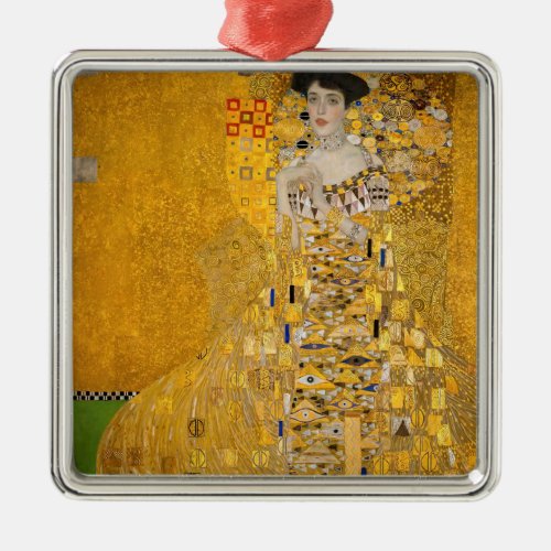 Gustav Klimt _ Portrait of Adele Bloch_Bauer I Metal Ornament