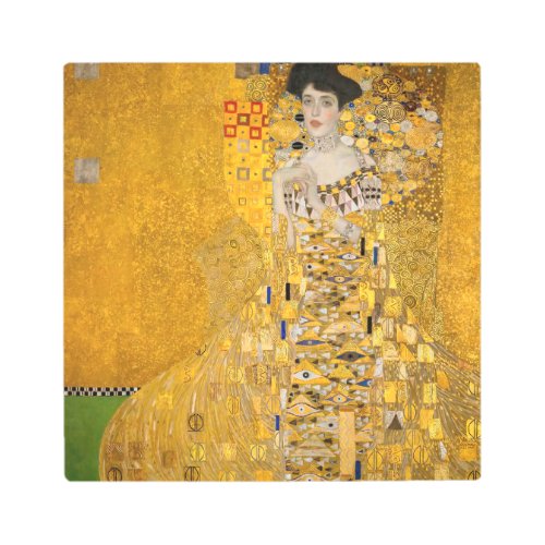 Gustav Klimt _ Portrait of Adele Bloch_Bauer I Metal Print