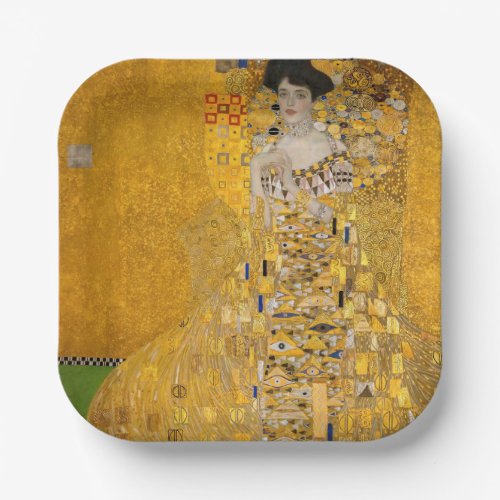 Gustav Klimt _ Portrait of Adele Bloch_Bauer I Paper Plates