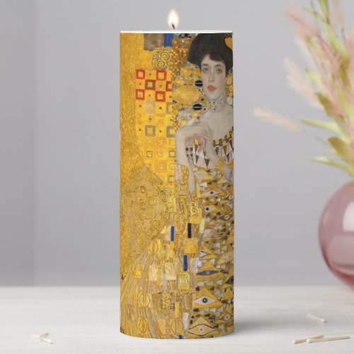 Gustav Klimt _ Portrait of Adele Bloch_Bauer I Pillar Candle