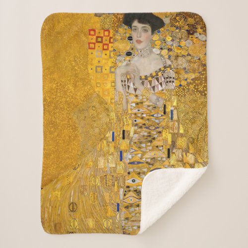 Gustav Klimt _ Portrait of Adele Bloch_Bauer I Sherpa Blanket