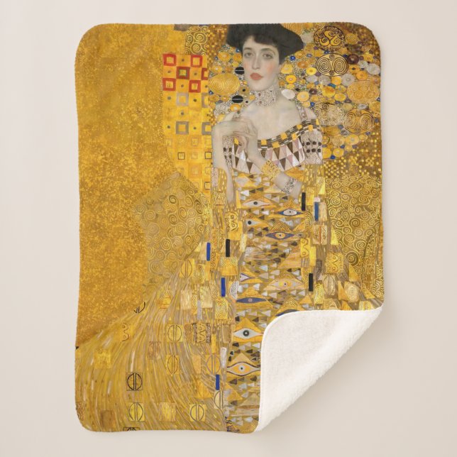 Gustav Klimt - Portrait of Adele Bloch-Bauer I Sherpa Blanket (Front)