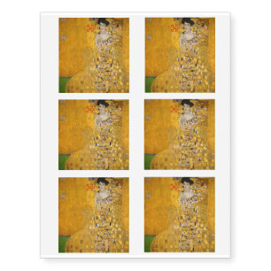 Gustav Klimt - Portrait of Adele Bloch-Bauer I Temporary Tattoos