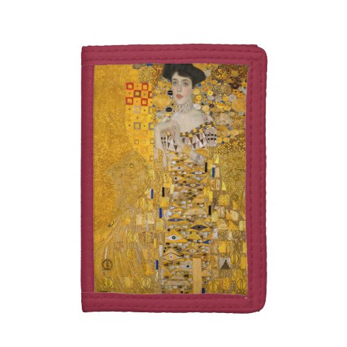Gustav Klimt _ Portrait of Adele Bloch_Bauer I Trifold Wallet
