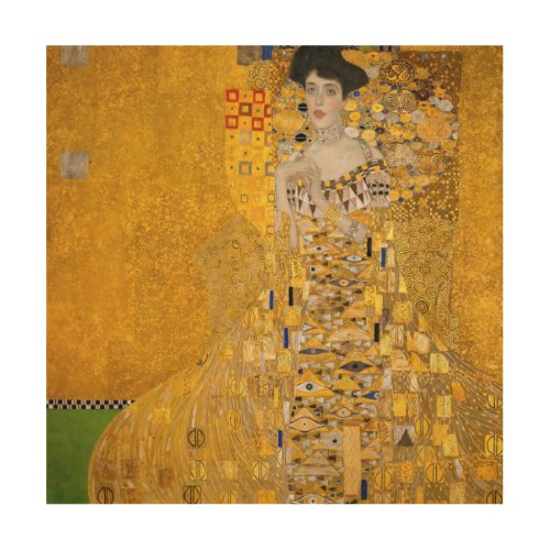 Gustav Klimt _ Portrait of Adele Bloch_Bauer I Wood Wall Art