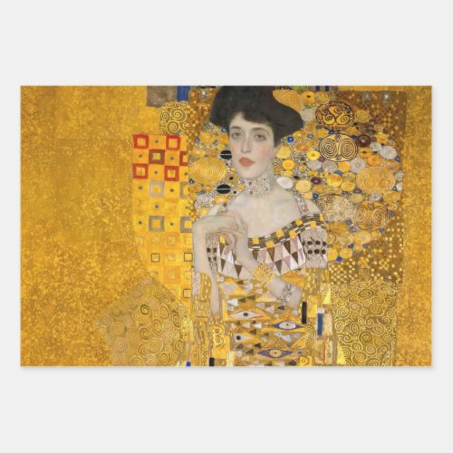 Gustav Klimt _ Portrait of Adele Bloch_Bauer I Wrapping Paper Sheets