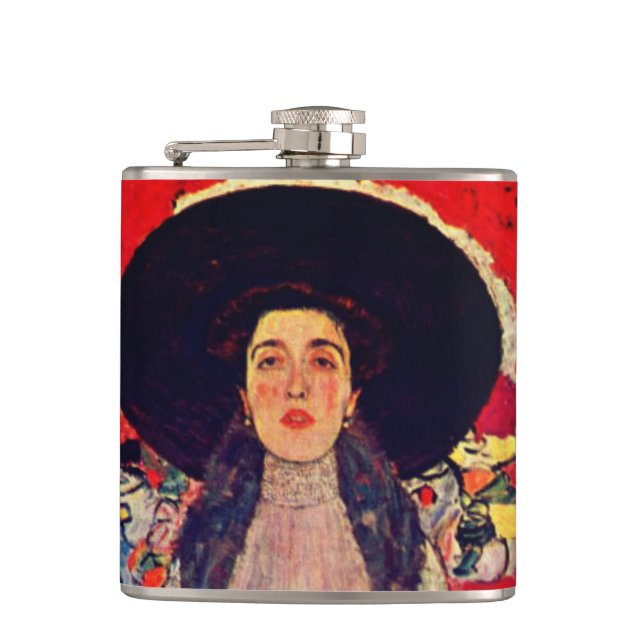 Gustav Klimt Portrait of Adele Bloch-Bauer II Flask (Front)
