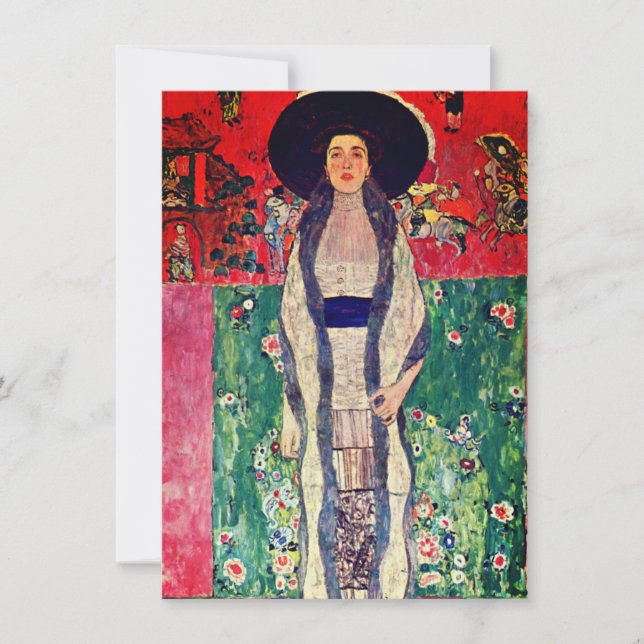 Gustav Klimt Portrait of Adele Bloch-Bauer II Invitation (Front)