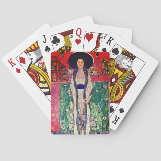 Gustav Klimt Portrait of Adele Bloch-Bauer II Poker Cards (Back)