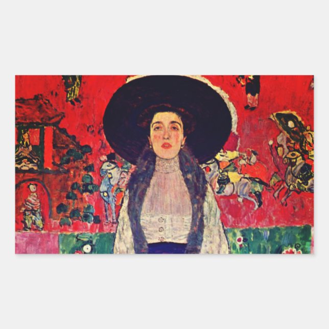 Gustav Klimt Portrait of Adele Bloch-Bauer II Rectangular Sticker (Front)
