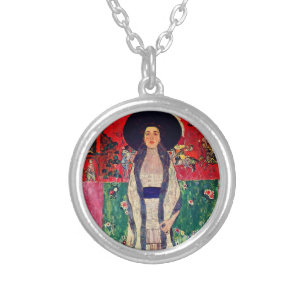 Gustav Klimt Portrait of Adele Bloch-Bauer II Silver Plated Necklace