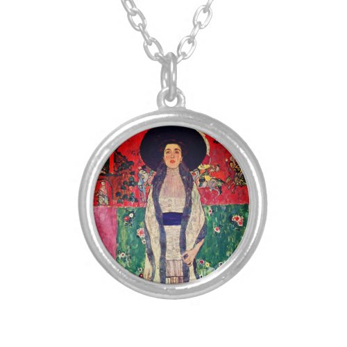 Gustav Klimt Portrait of Adele Bloch_Bauer II Silver Plated Necklace