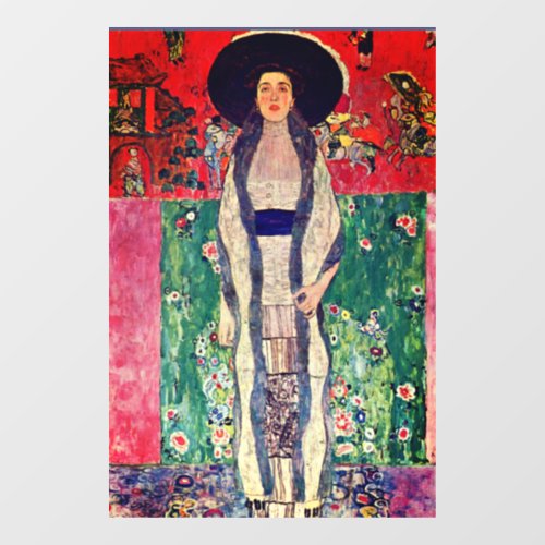 Gustav Klimt Portrait of Adele Bloch_Bauer II Window Cling