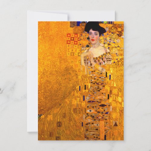 Gustav Klimt Portrait of Adele Bloch Bauer Invitation