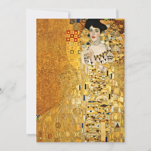 Gustav Klimt _ Portrait Of Adele Bloch Bauer Invitation