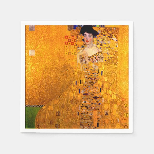 Gustav Klimt Portrait of Adele Bloch Bauer Napkins (Front)