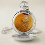 Gustav Klimt Portrait of Adele Bloch Bauer Pocket Watch<br><div class="desc">Pocket Watch featuring Gustav Klimt’s oil painting Portrait of Adele Bloch Bauer I (1907). A beautiful woman wears a golden and geometric dress in front of a gold background. A great gift for fans of Art Nouveau and Austrian art.</div>