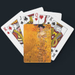 Gustav Klimt Portrait of Adele Bloch Bauer Poker Cards<br><div class="desc">Playing Cards featuring Gustav Klimt’s oil painting Portrait of Adele Bloch Bauer I (1907). A beautiful woman wears a golden and geometric dress in front of a gold background. A great gift for fans of Art Nouveau and Austrian art.</div>