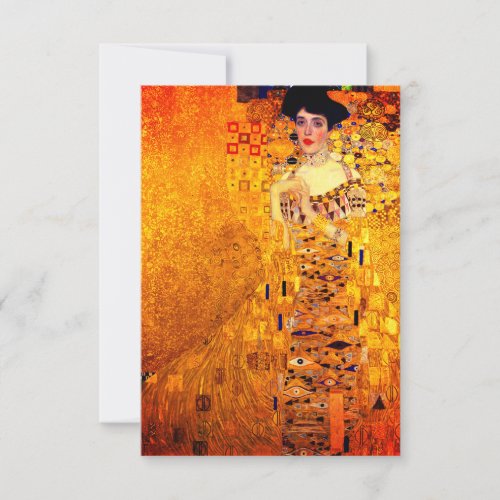 Gustav Klimt Portrait of Adele Bloch Bauer RSVP Card