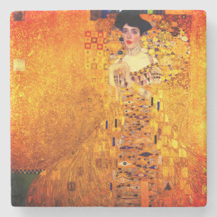Gustav Klimt Portrait of Adele Bloch Bauer Stone Coaster
