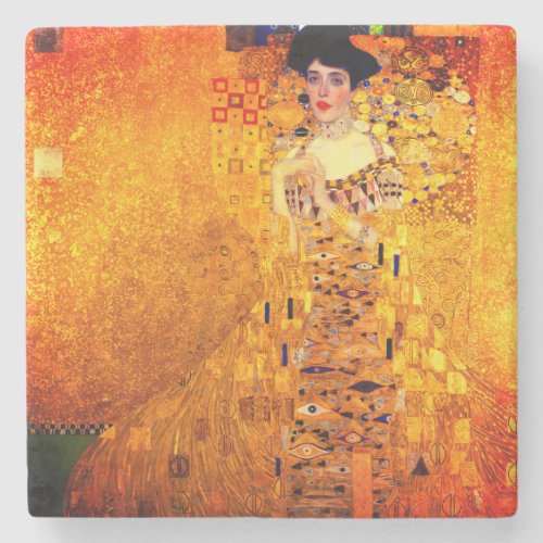 Gustav Klimt Portrait of Adele Bloch Bauer Stone Coaster