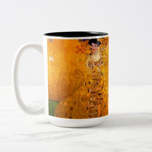 Gustav Klimt Portrait of Adele Bloch Bauer Two_Tone Coffee Mug
