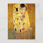 Gustav Klimt Postcard<br><div class="desc">Gustav Klimt The Kiss postcard. Artwork oil paint on canvas from 1907-1908. The Kiss is Gustav Klimt’s best-known painting,  a beautiful work representing the height of his golden period. A perfect gift for lovers of Austrian symbolism,  Gustav Klimt,  and fine art.</div>