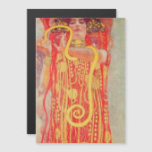 Gustav Klimt Red Woman Gold Snake Painting (Front/Back)