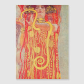 Gustav Klimt Red Woman Gold Snake Painting (Front)