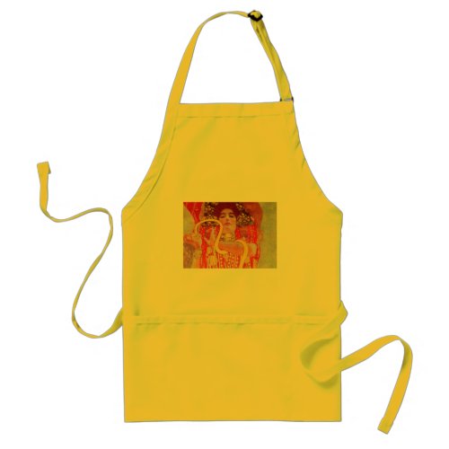 Gustav Klimt Red Woman Gold Snake Painting Adult Apron