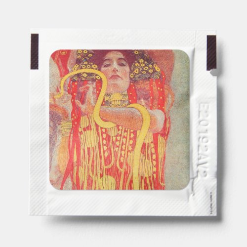 Gustav Klimt Red Woman Gold Snake Painting Hand Sanitizer Packet